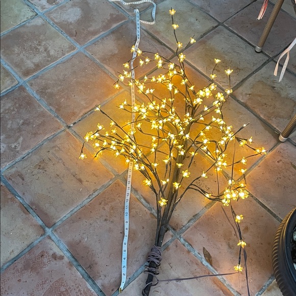 Cream Holiday String Lights with Branch Design - Picture 3 of 4